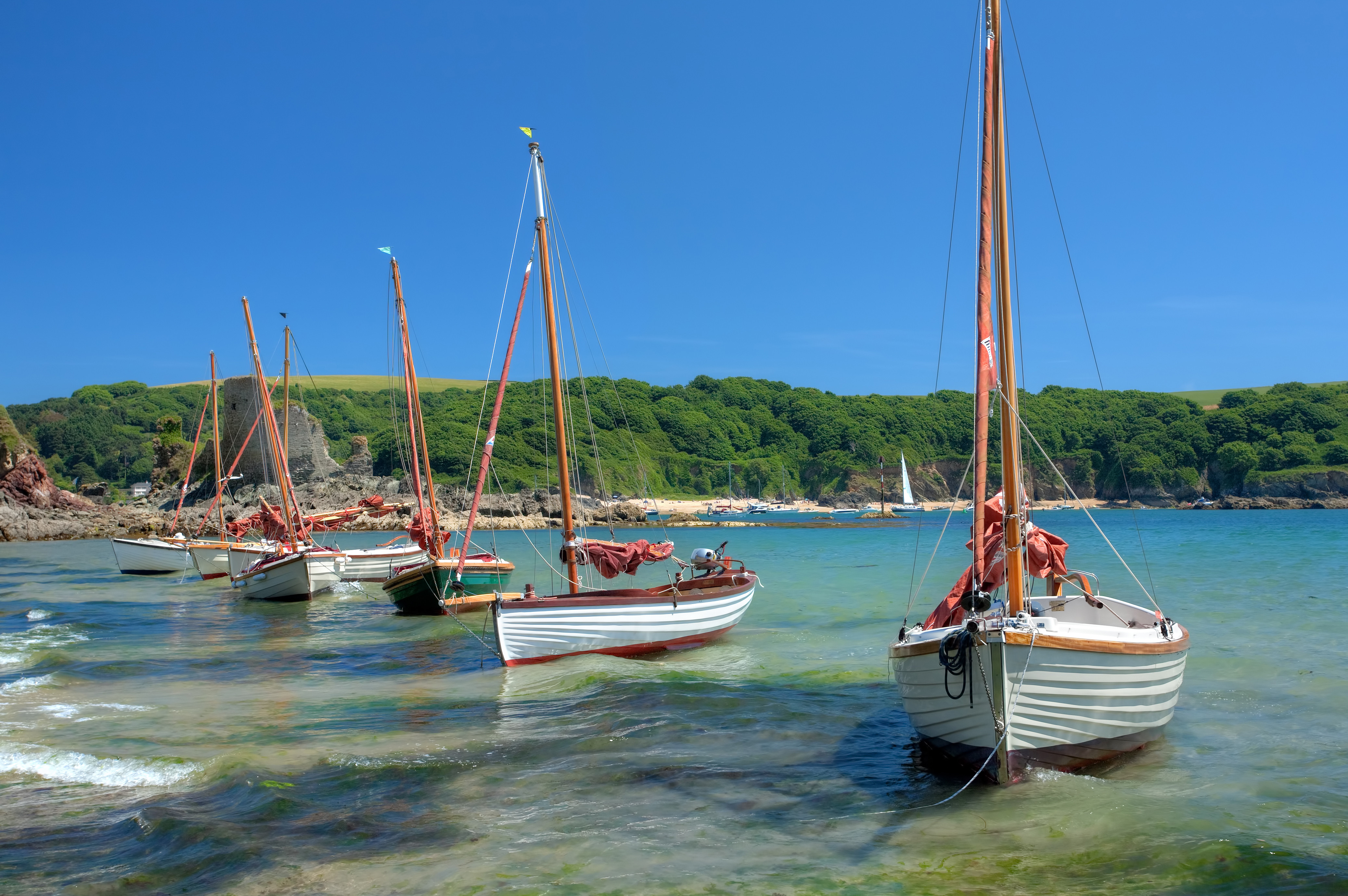 Boats on the Salcombe estuary