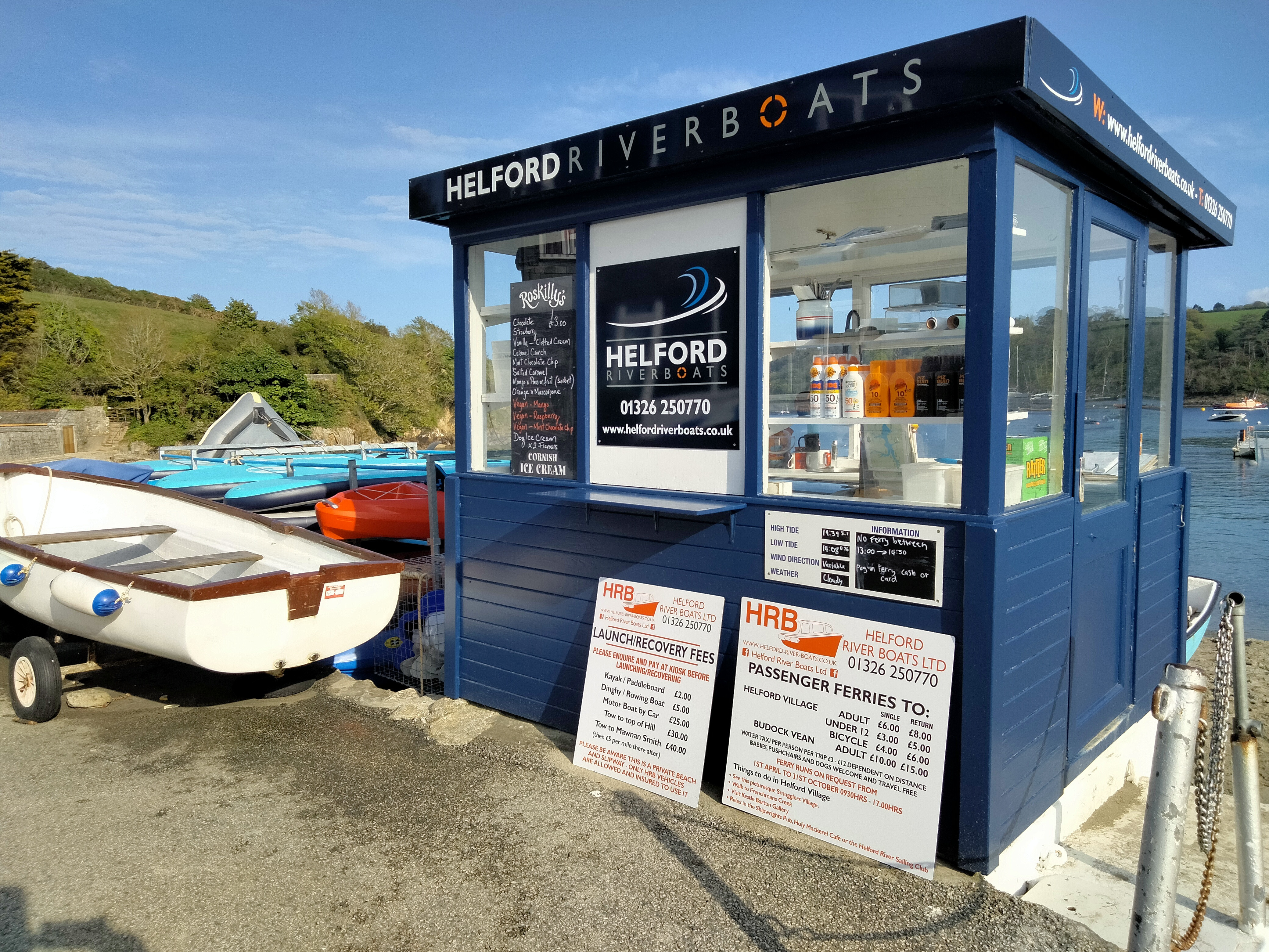 Isn't the Kiosk looking smart?! Hire boats here, grab an ice cream or cross the river on the foot ferry.