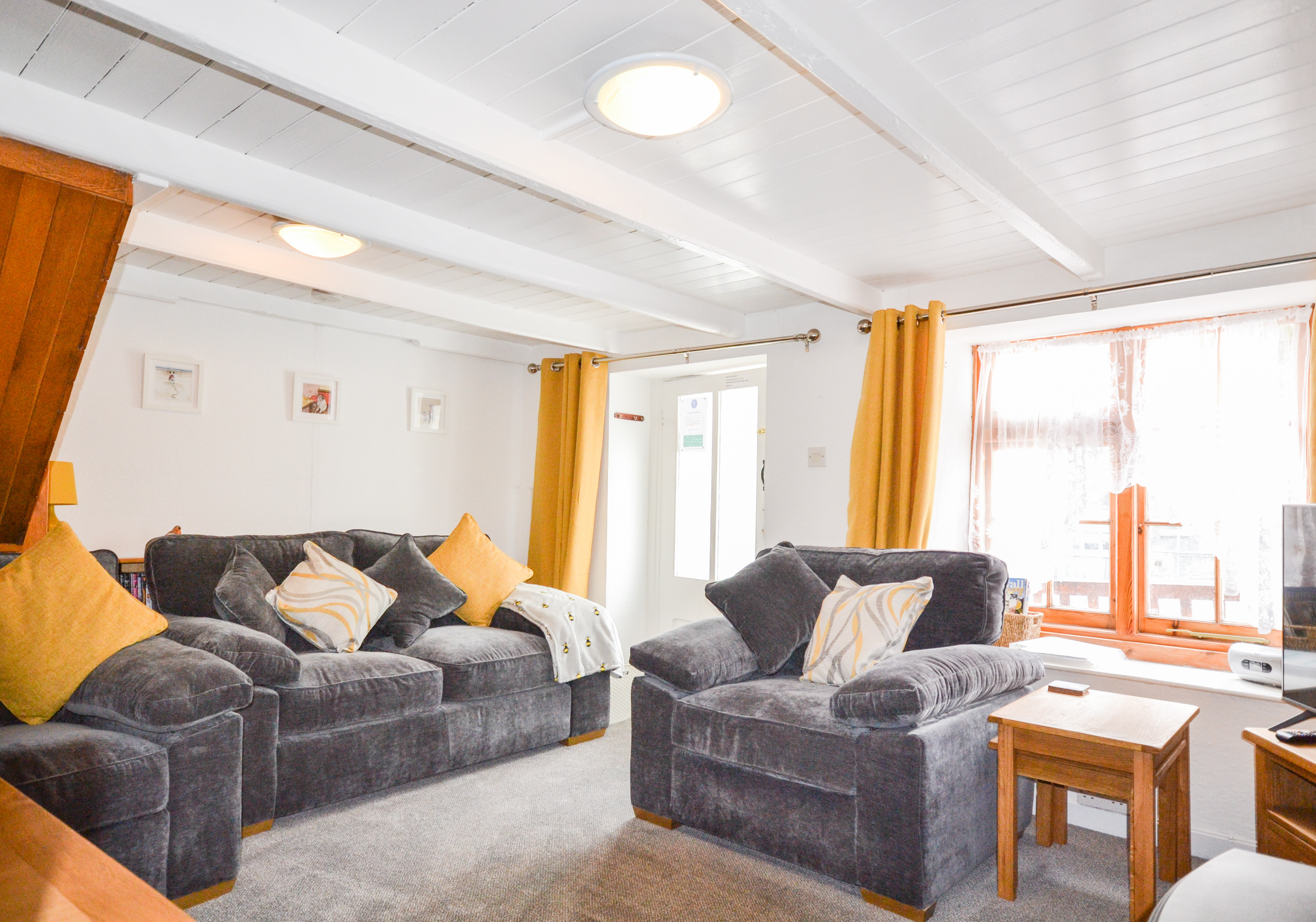 The very comfortable updated lounge/dining room