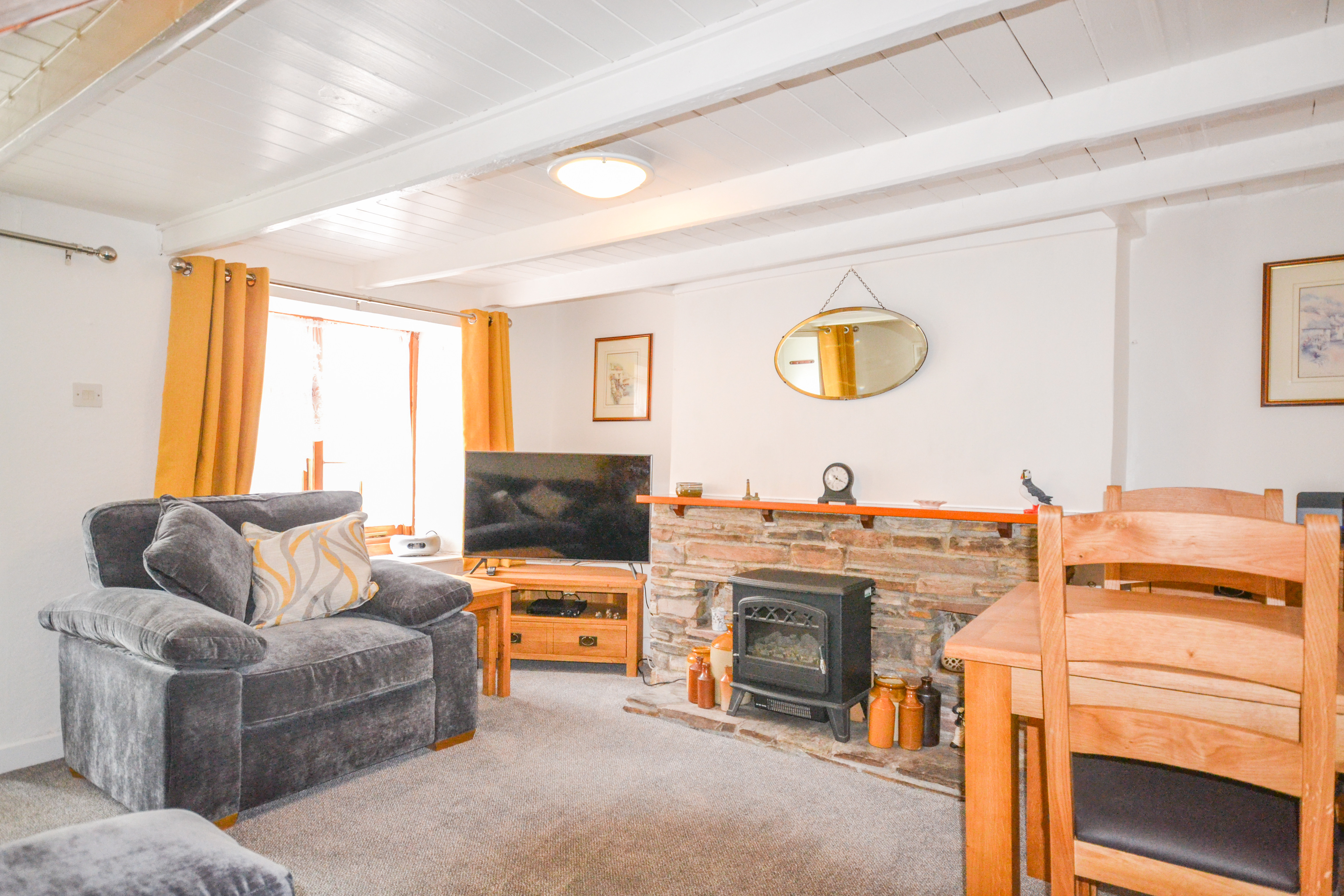 The updated lounge/dining room