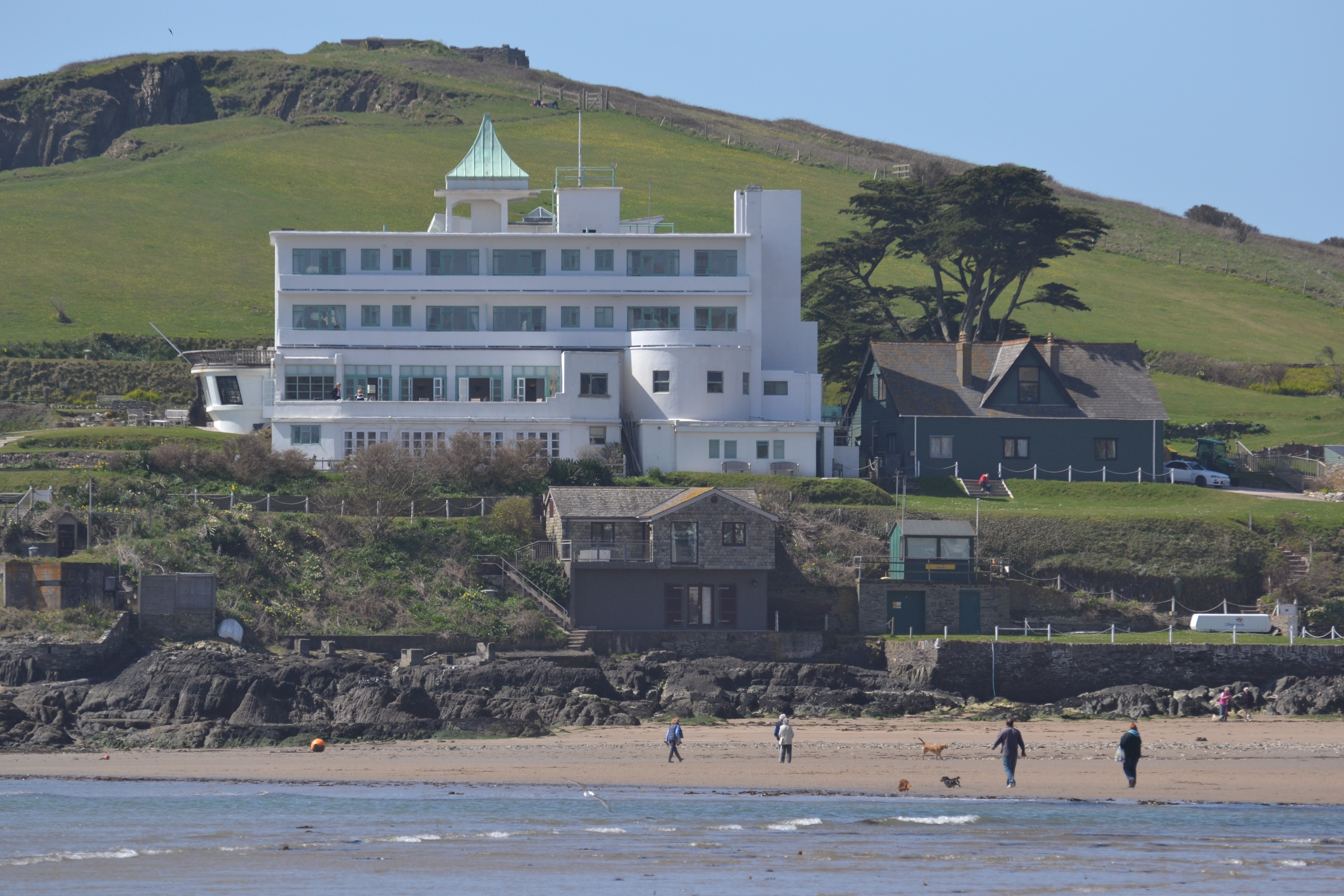The stunning Burgh Island Hotel, worth a visit to walk around the island!
