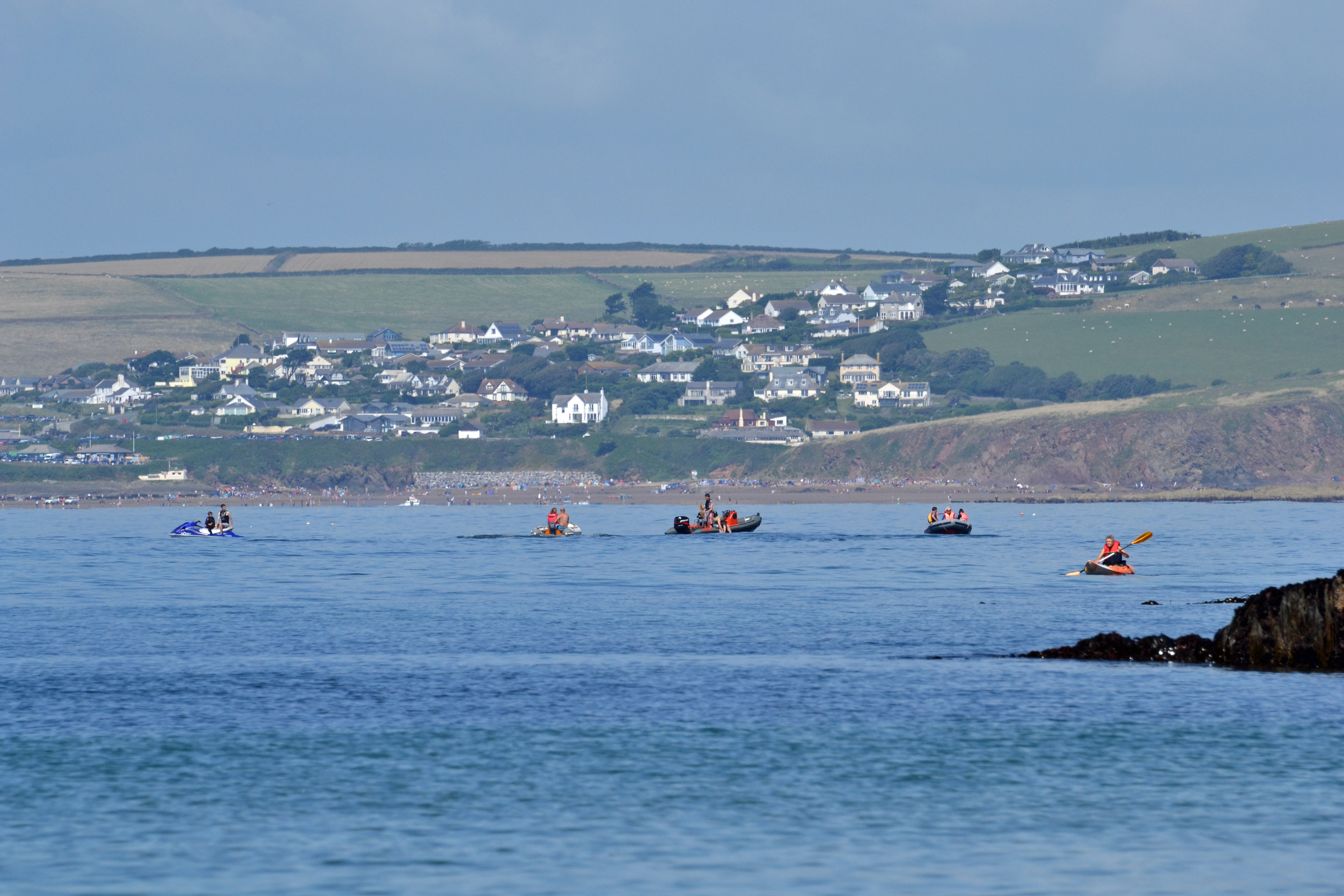Life boat and kayaks at Hope Cove