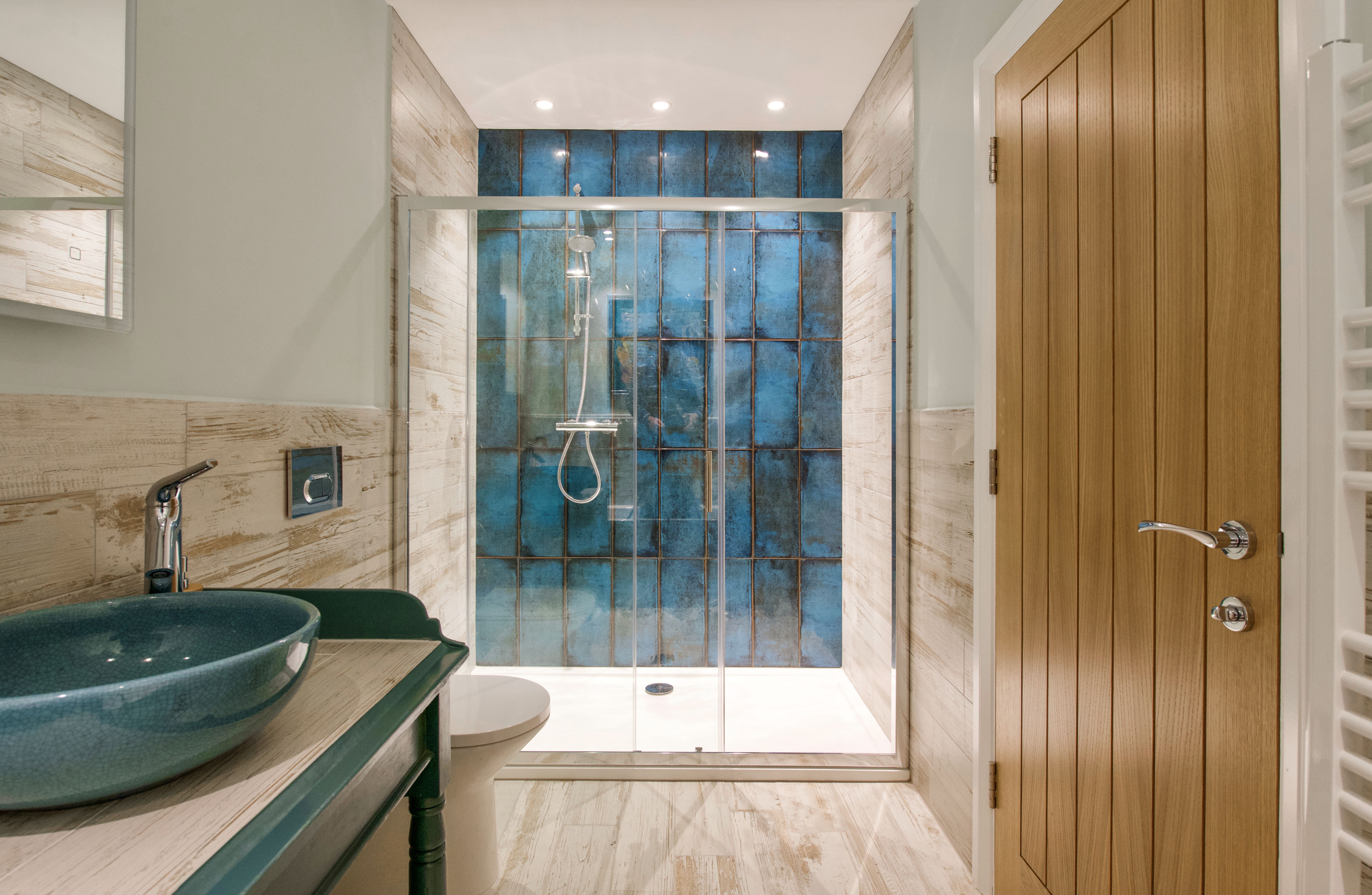 Family bathroom with bath and separate shower