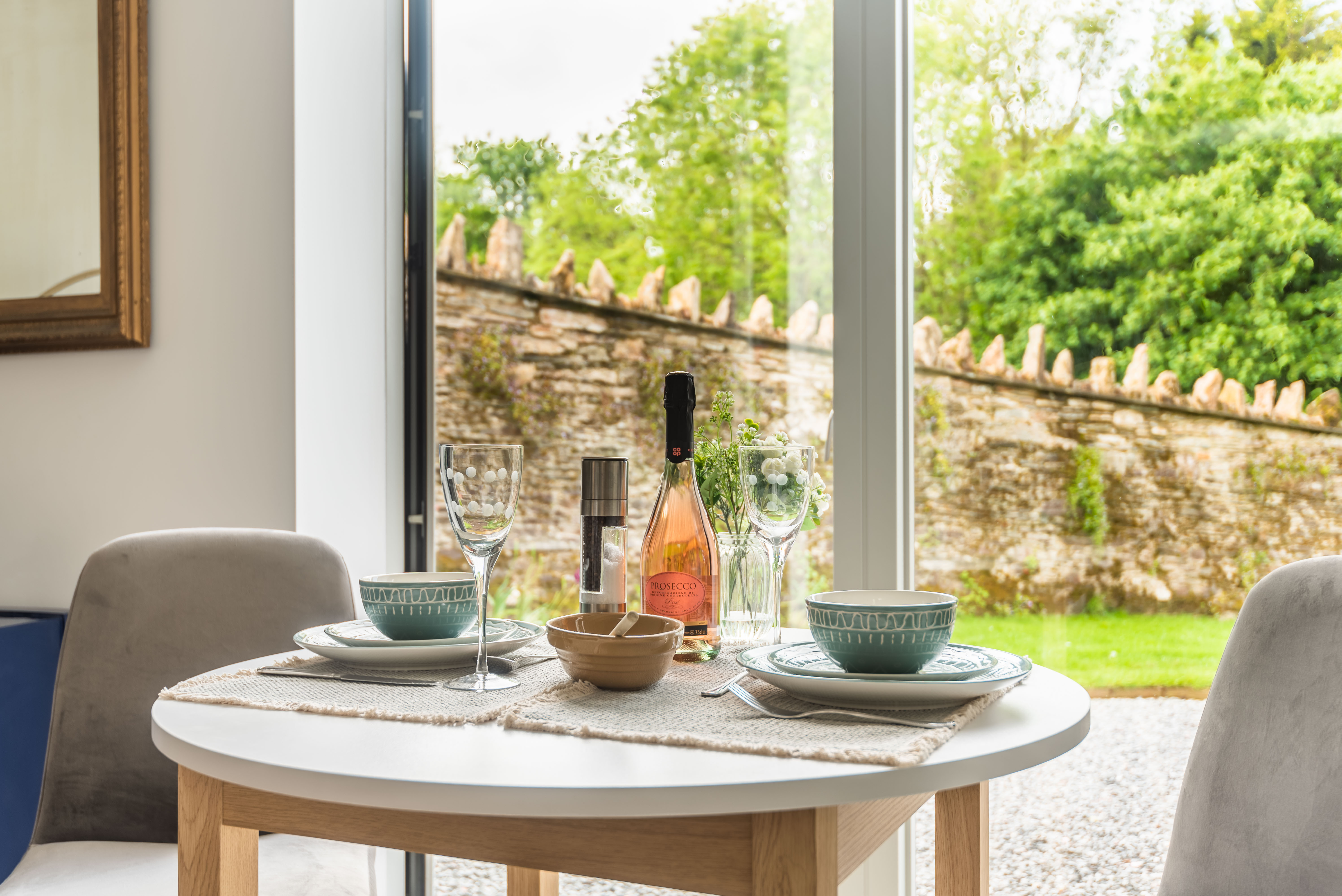Perfect place for breakfast looking out over the garden