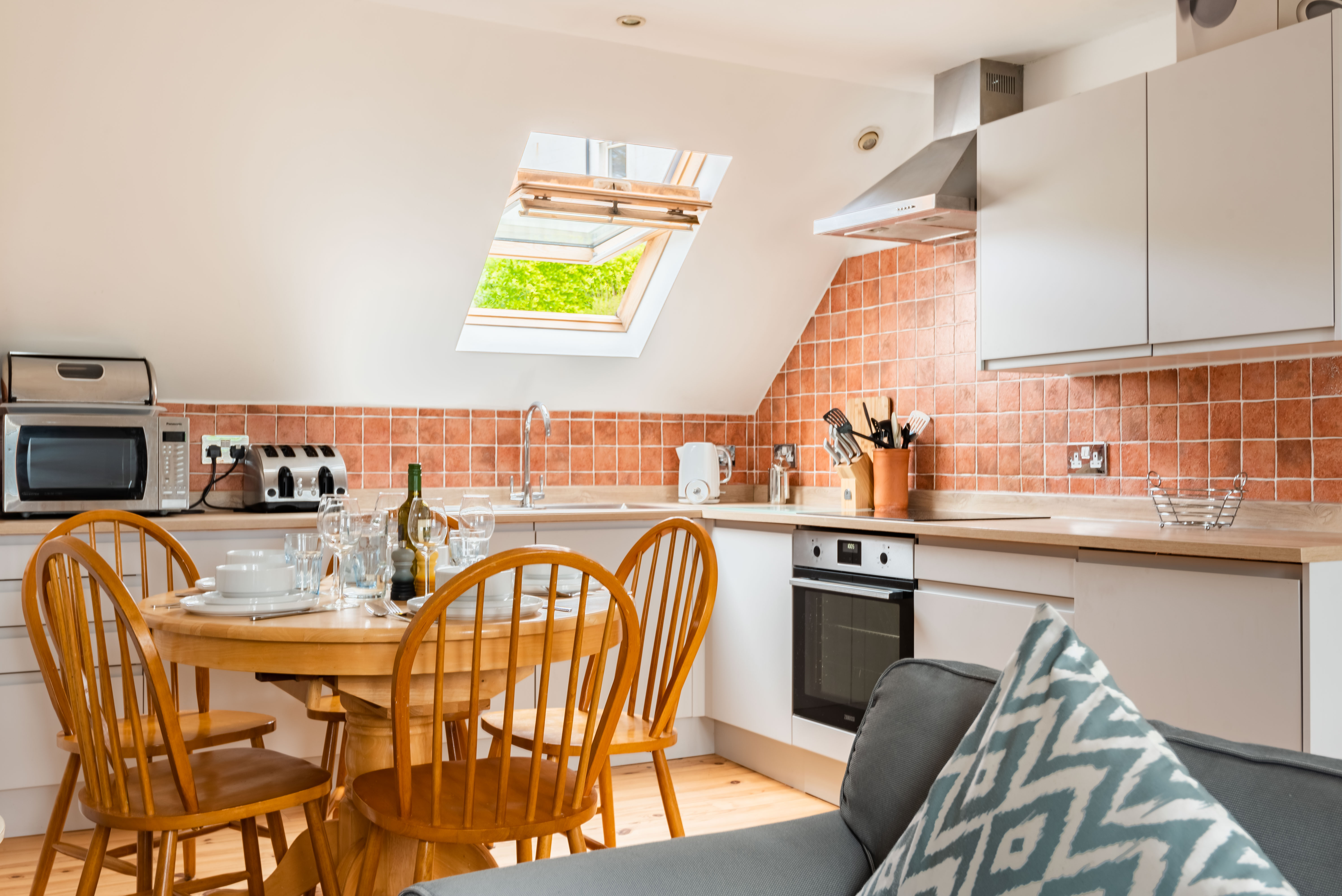 The open plan living space.