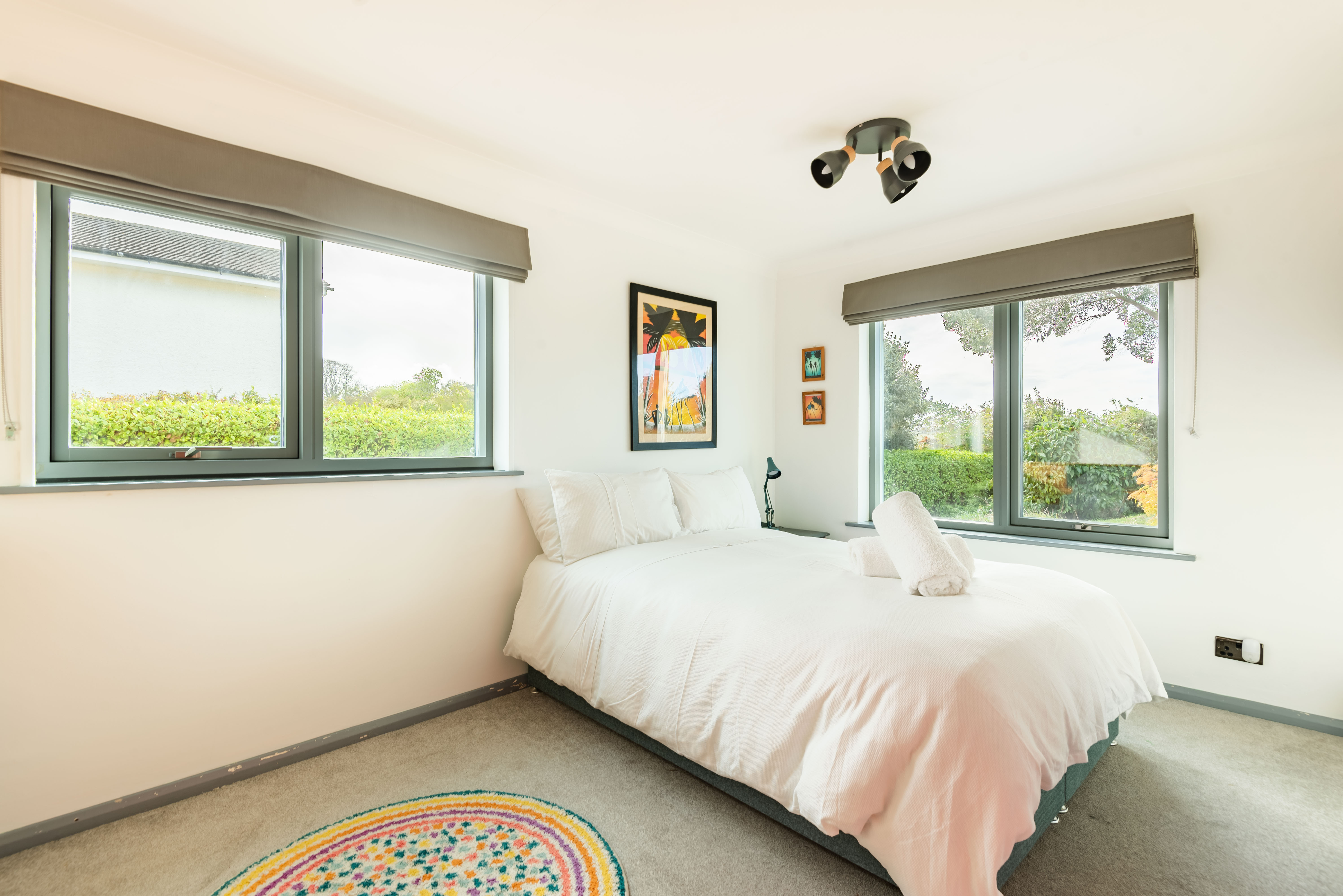 Bedroom 3 on the lower ground floor with double bed