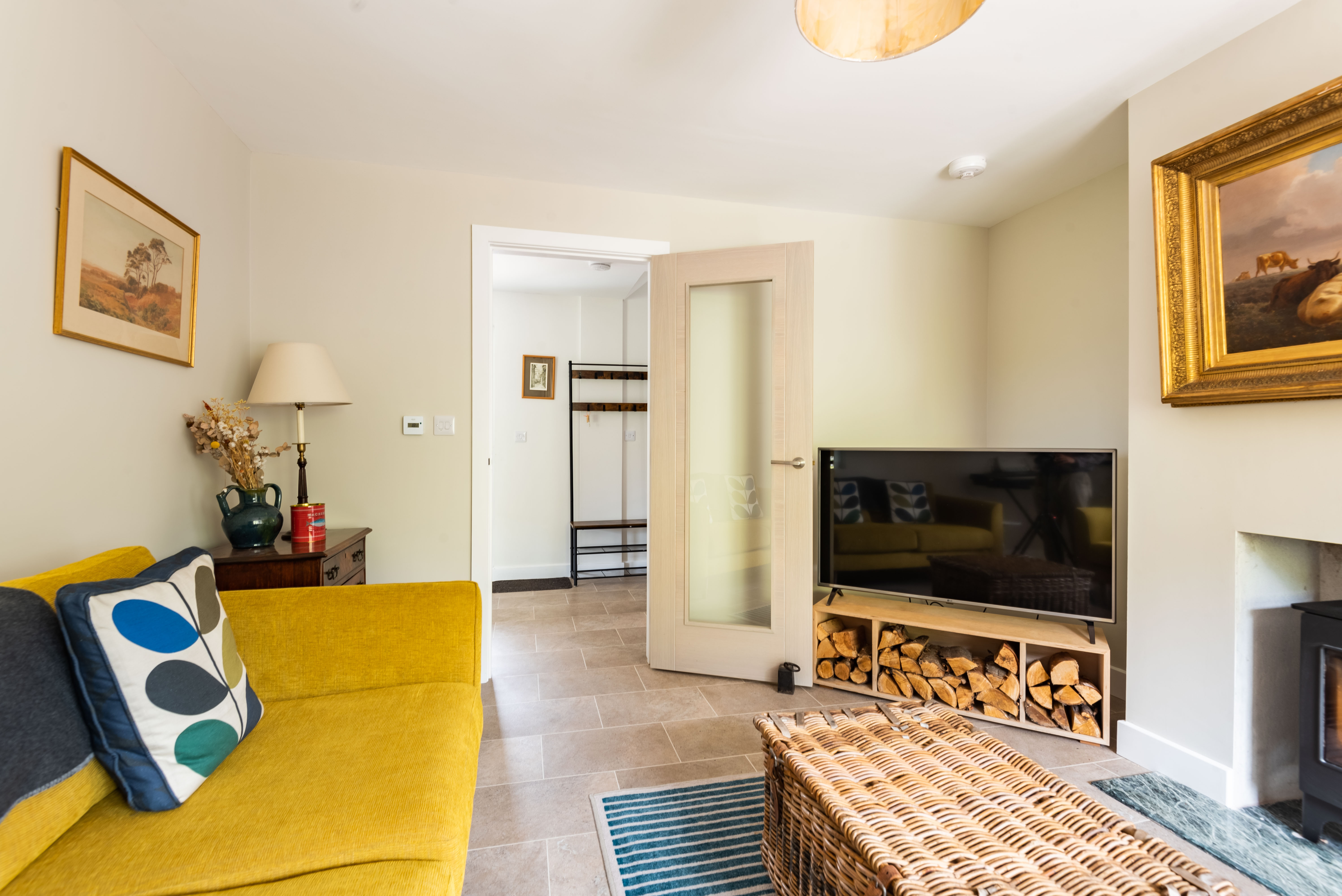 Another view of the snug looking out into the hall