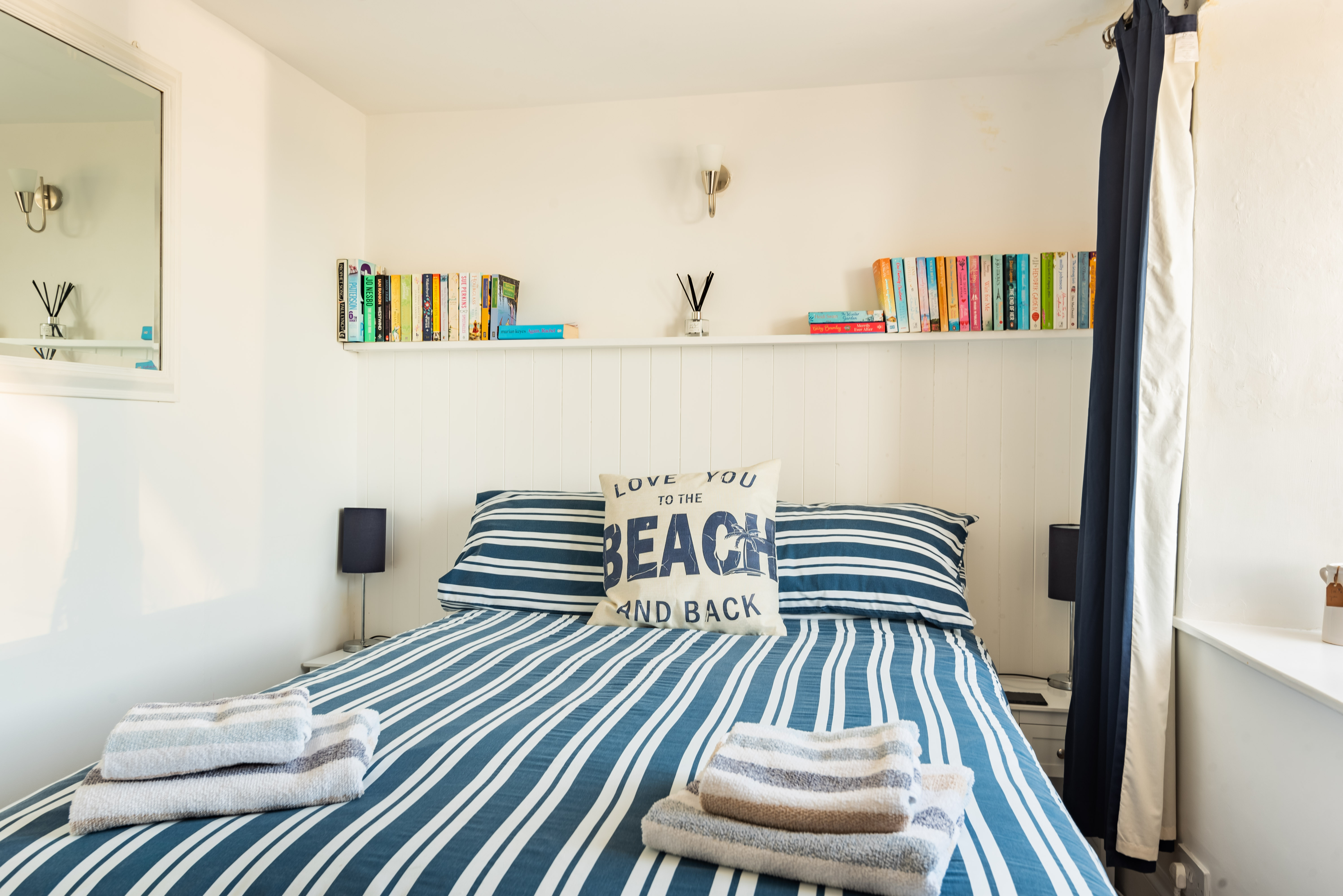 Bedroom 1 with double bed and views to the front