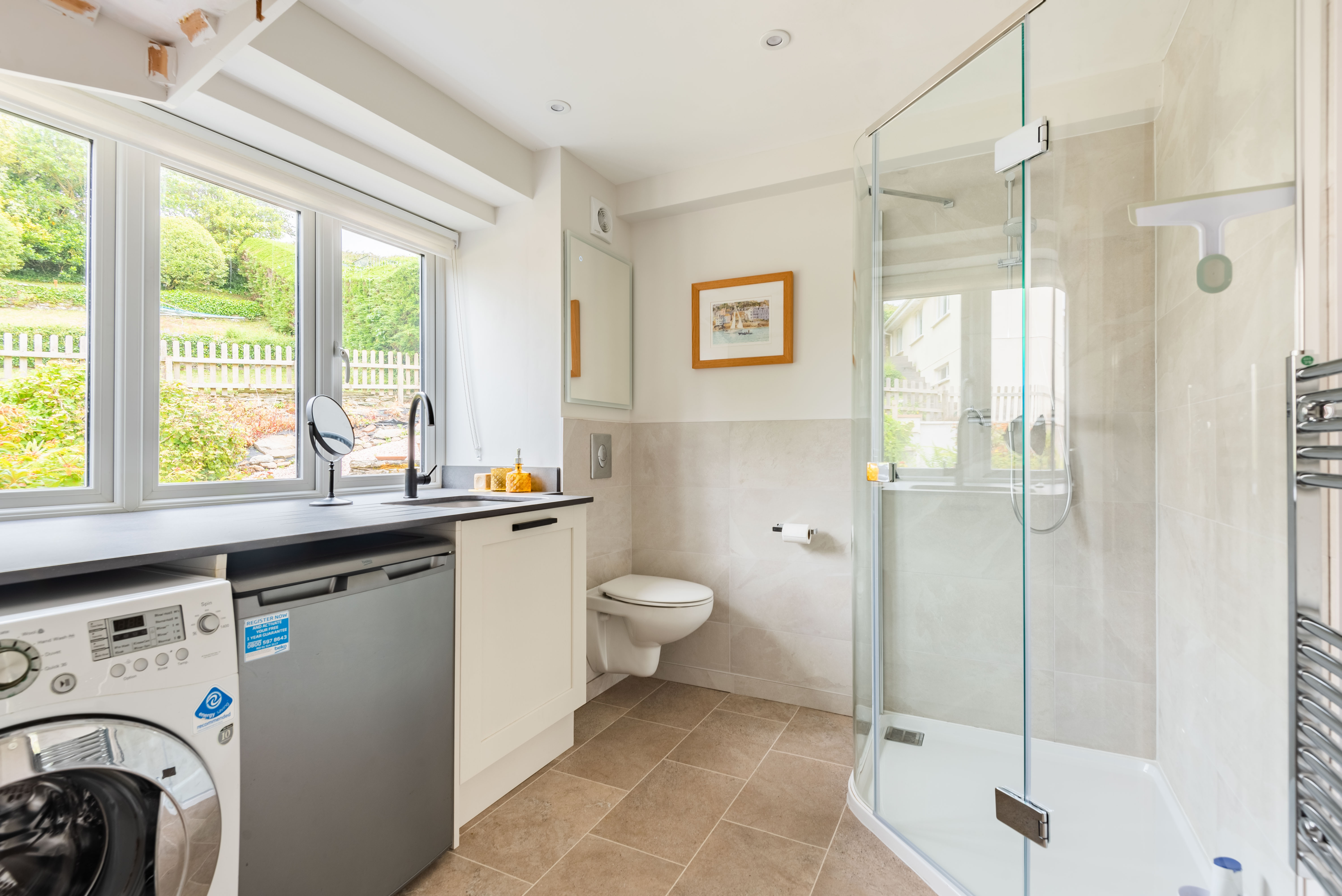 The ground floor utility/shower room