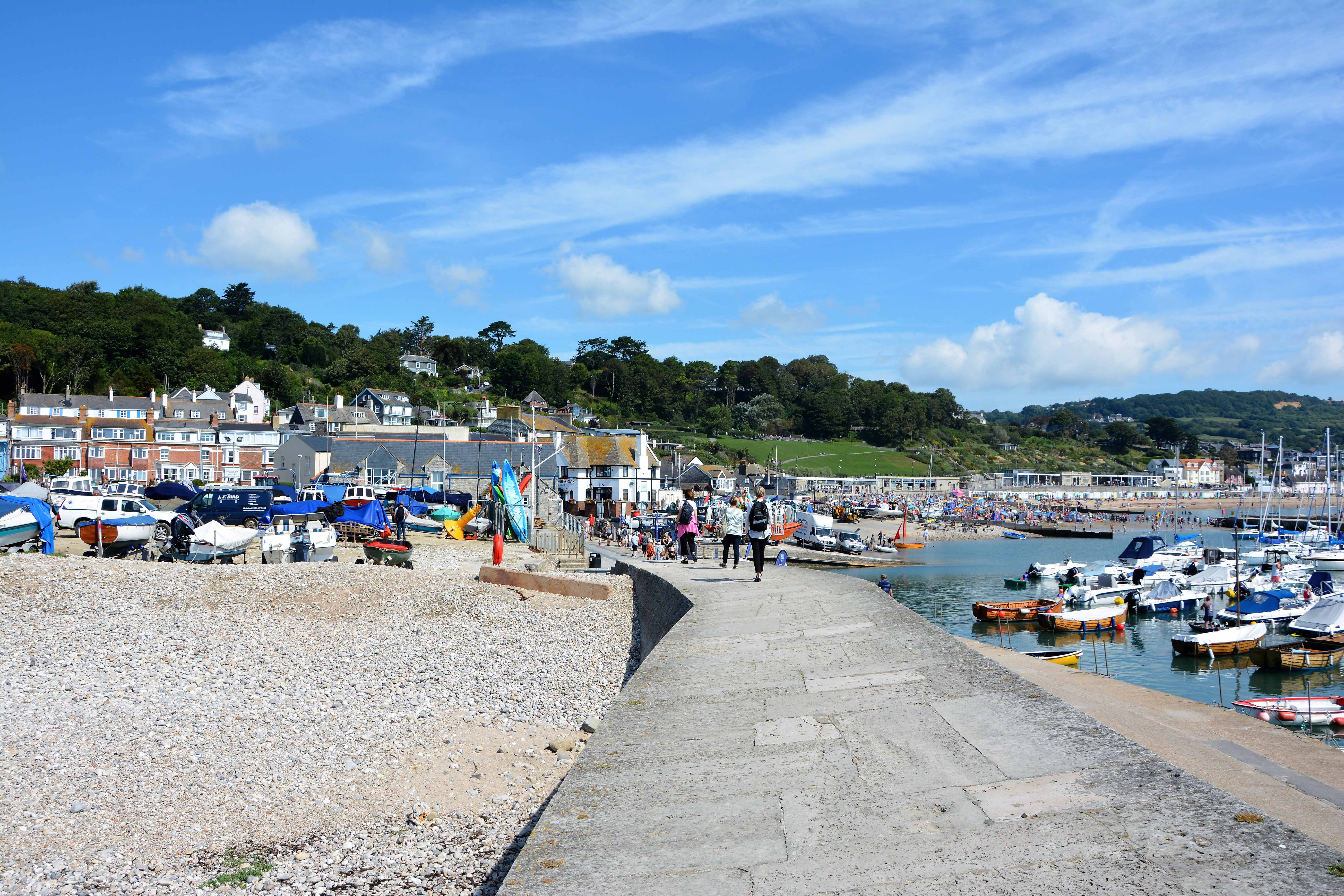 Looking at Lyme Regis from the Cobb