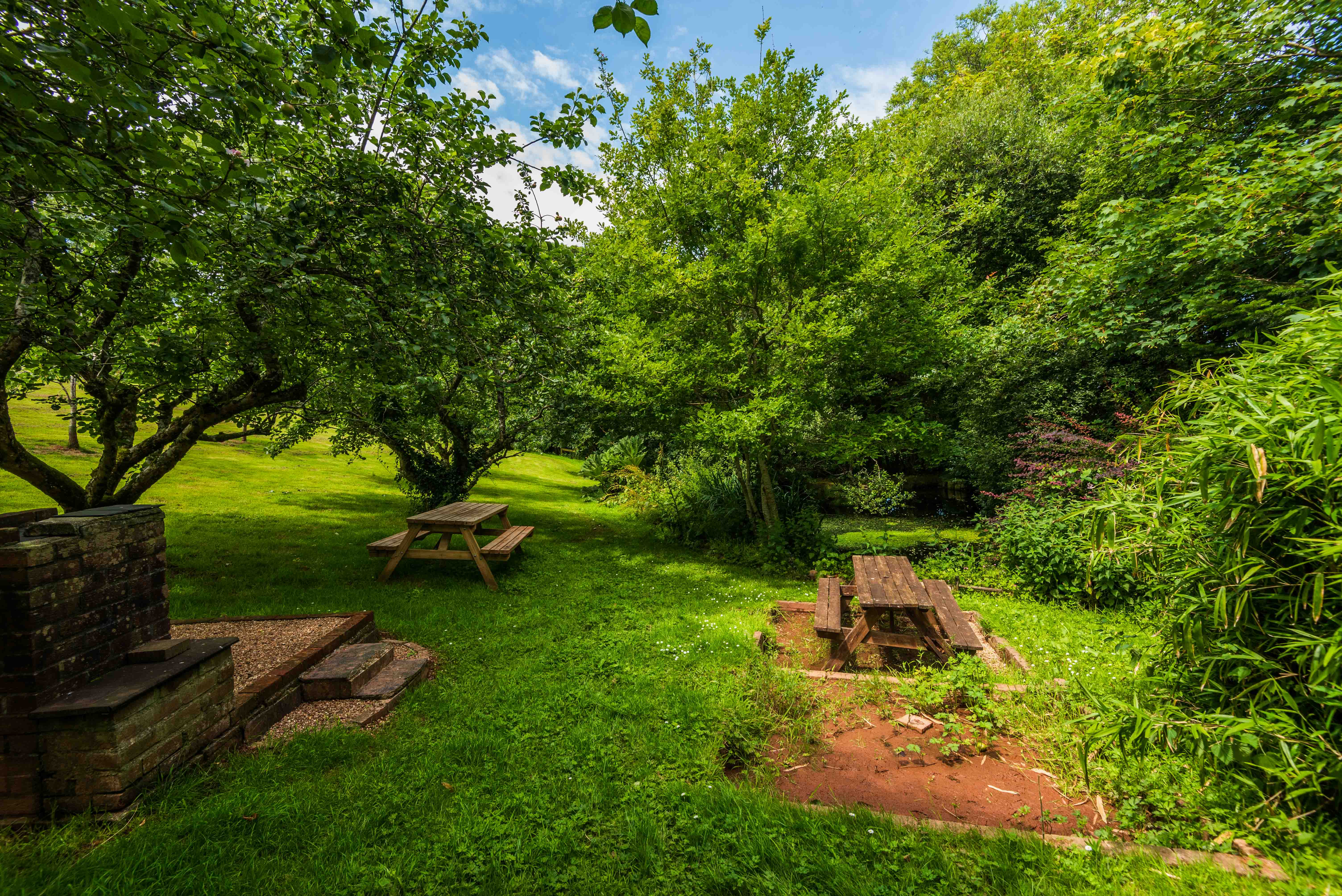 The communal al fresco dining area