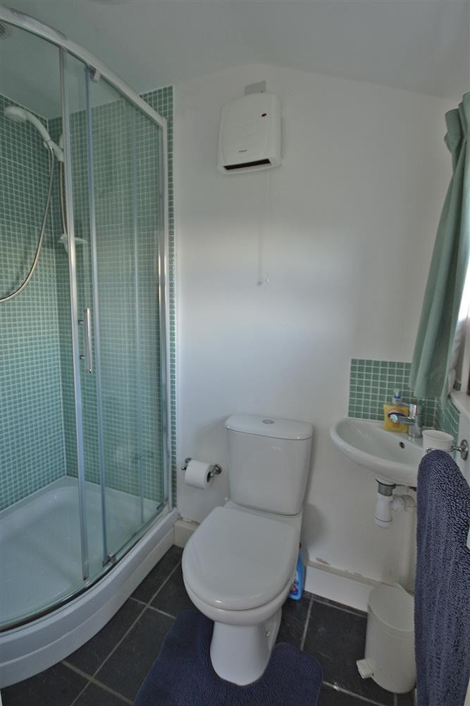 The shower room off the sunroom.