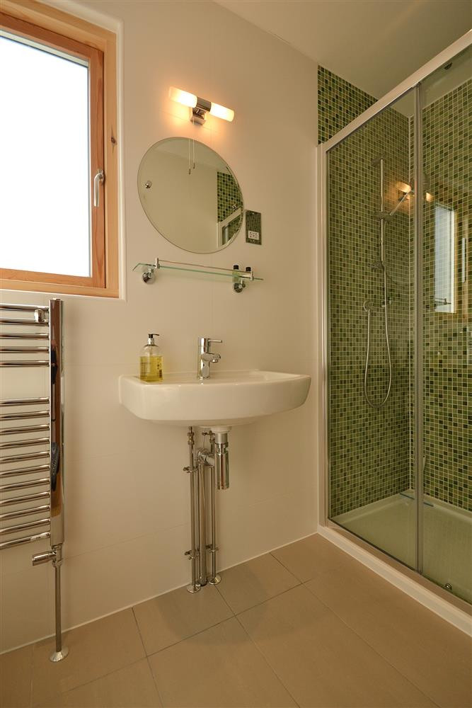 The adjacent shower room