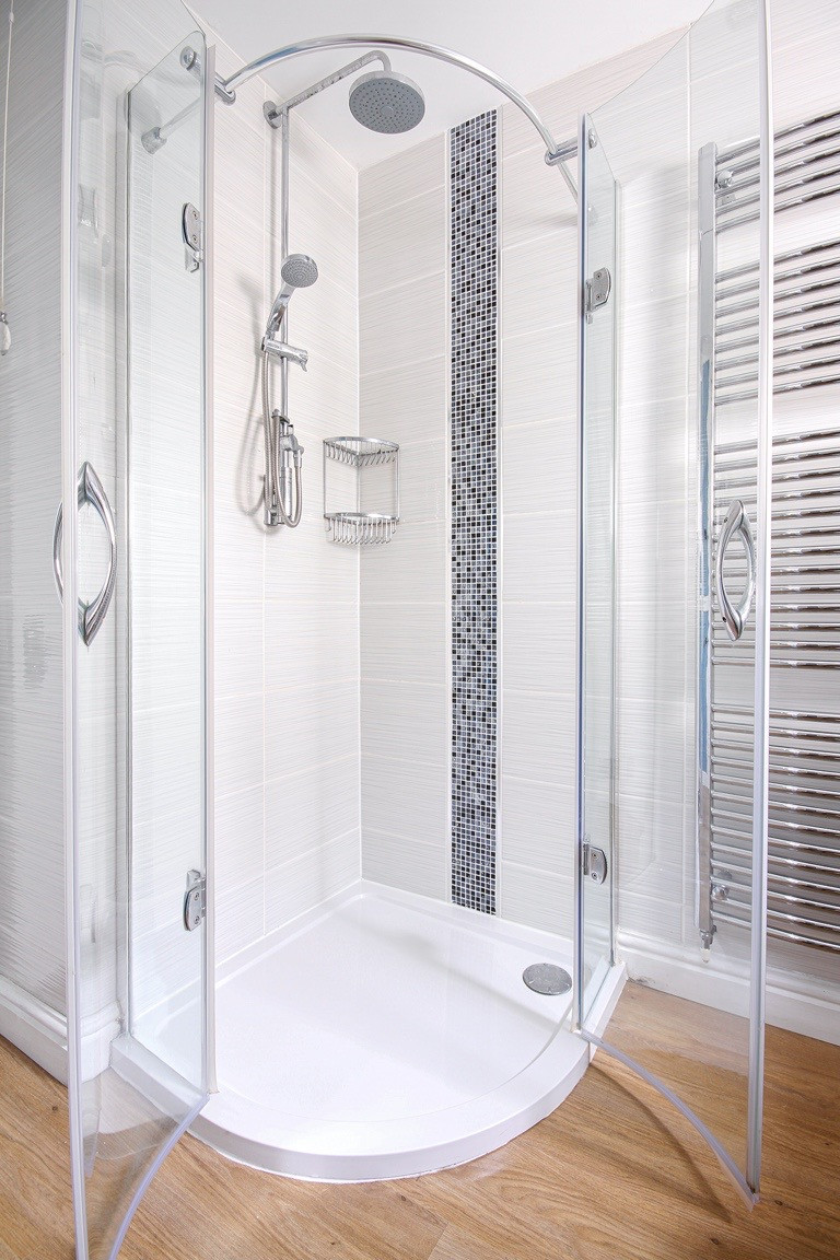 Shower in family bathroom