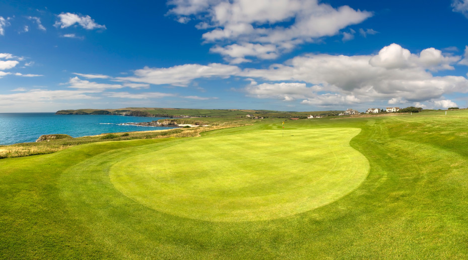 Thurlestone golf course and the sea beyond